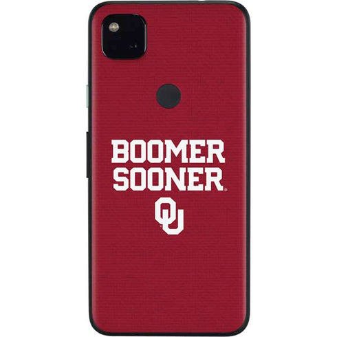 University of Oklahoma Boomer Sooner Google Pixel 4a Skin